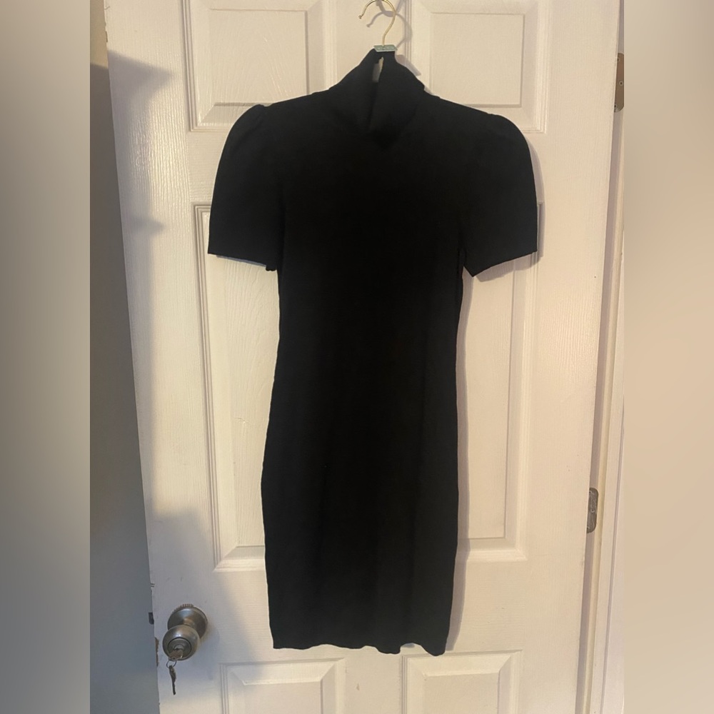 65) NWOT black turtle neck express dress